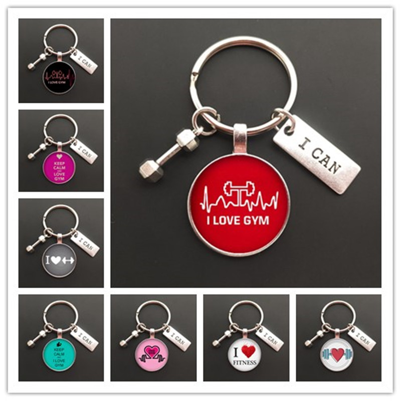Health Wellness Gifts - جديد قوة الرياضة الدمبل المفاتيح حلية
