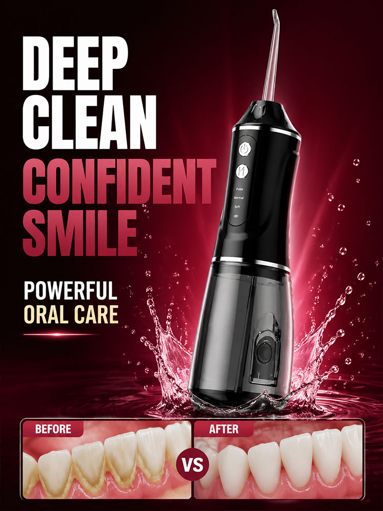 Oral Irrigator Flosser - جهاز تنظيف الأسنان المحمول بثلاثة أوضاع
