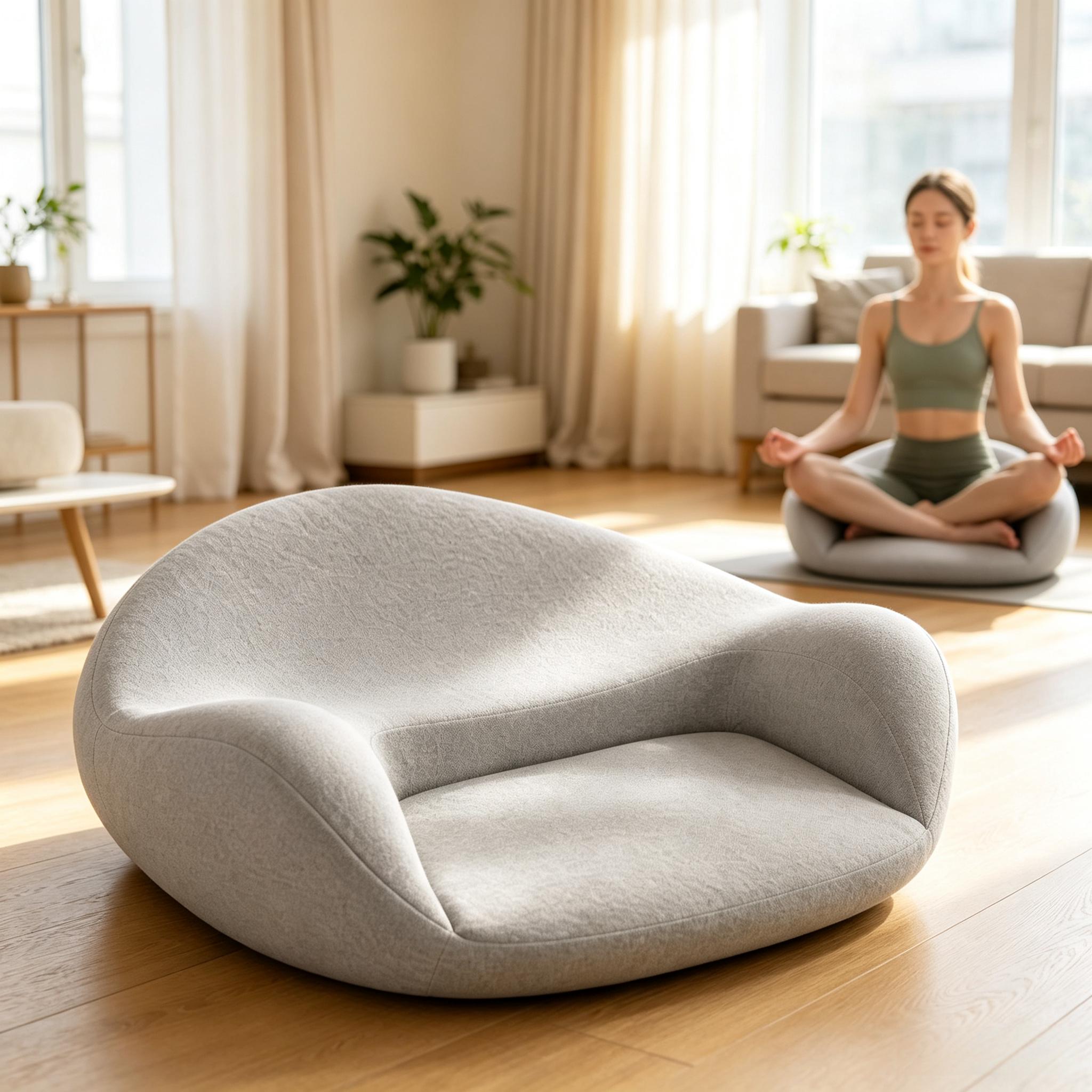 Meditation Cushion Zafu - وسادة تأمل من الفوم الذاكر مع