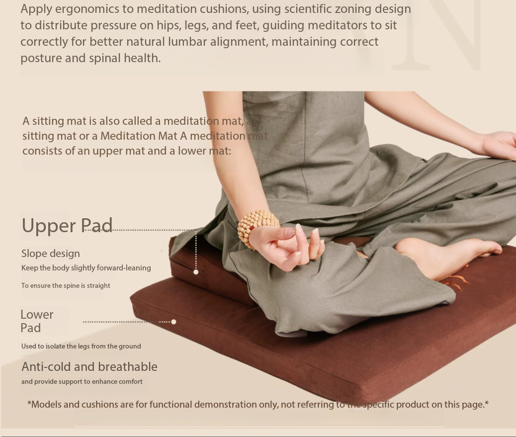 وسادة زافو للتأمل مرتفعة، مطرز - مراجعة Meditation Cushion Zafu وسعره